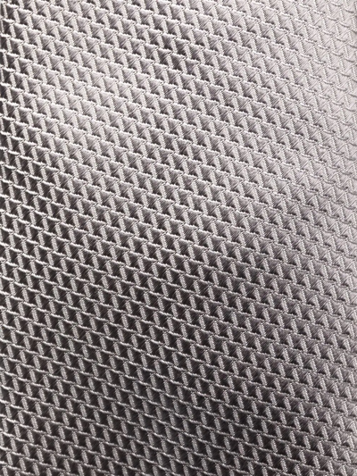 D4.0 Textured Silk Tie In Grau