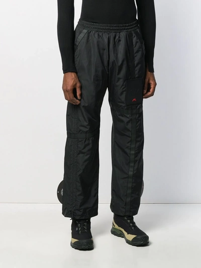 Shop A-cold-wall* Logo Patch Trousers In Black