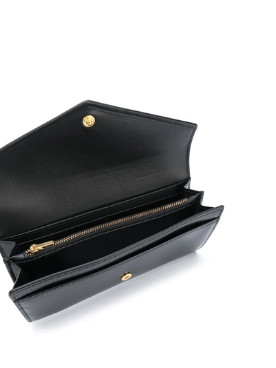 Shop Tod's T Timeless Continental Wallet In Black