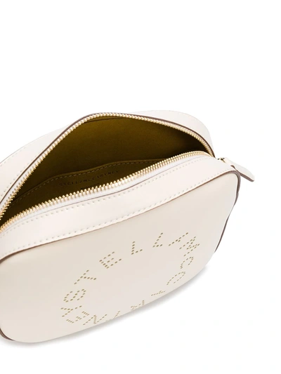 Shop Stella Mccartney Mini Stella Logo Camera Bag In White