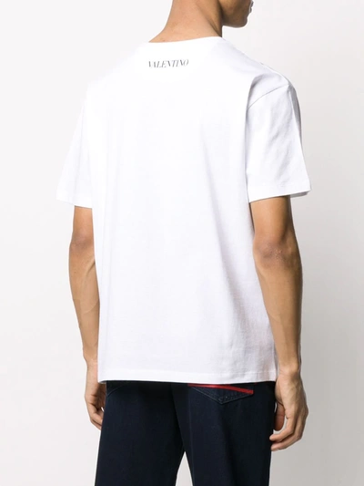 Shop Valentino Dragons Garden Print T-shirt In White