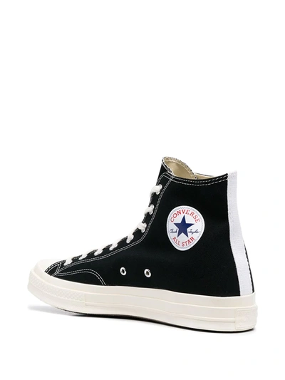 Comme Des Garçons Play Play Converse High Sneakers In Black
