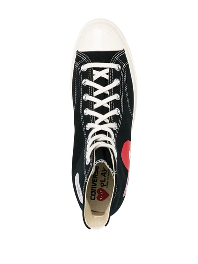 Comme Des Garçons Play Play Converse High Sneakers In Black