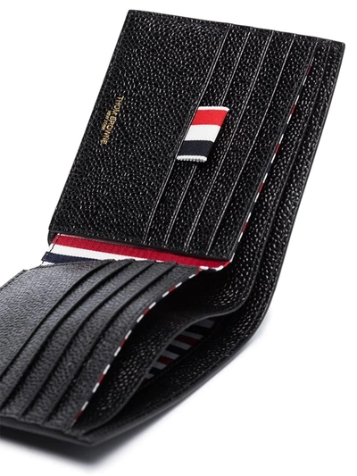 Thom Browne Pebble-grain Leather Billfold Wallet In Black