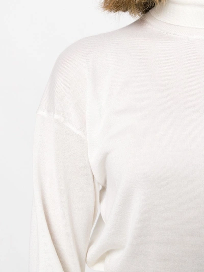 Shop Tom Ford Turtleneck Jumper In White