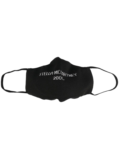 Shop Stella Mccartney Logo-embellished Face Mask In Black
