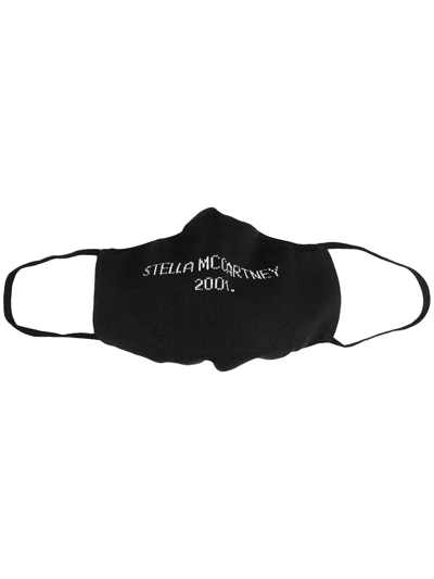 Stella Mccartney Logo-embellished Face Mask In Black