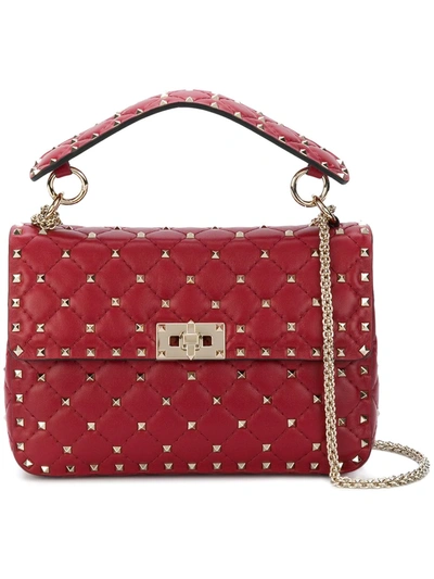 Shop Valentino Rockstud Crossbody In Red