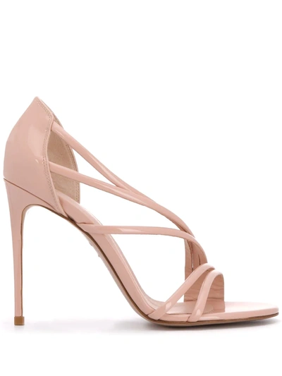 Shop Le Silla Scarlet 120mm Strappy Sandals In Neutrals