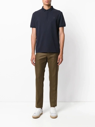 Shop Valentino Short-sleeve Polo Shirt In Blue