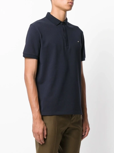 Shop Valentino Short-sleeve Polo Shirt In Blue