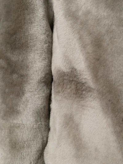 Shop Sylvie Schimmel Hooded Coat In Grey