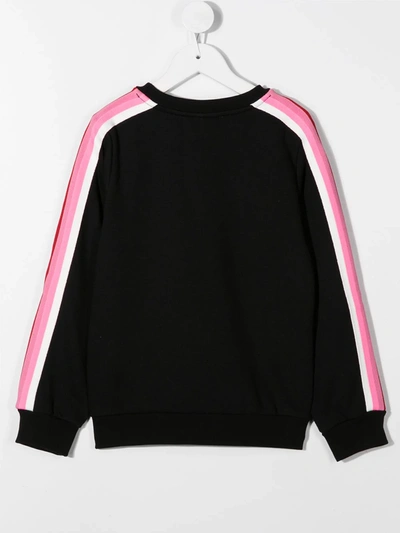 Fendi Teen Logo Embroidered Sweatshirt In Black