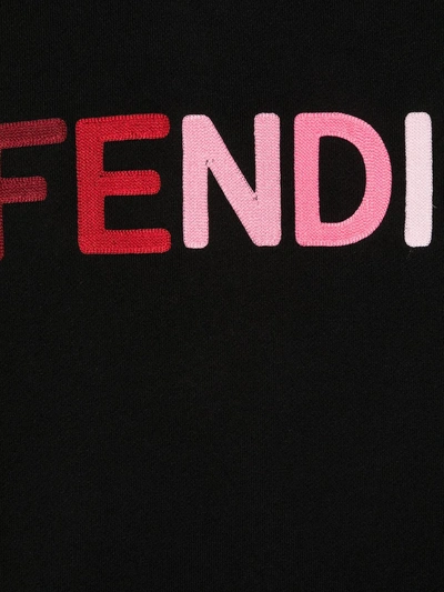 Shop Fendi Raised-logo Sweatshirt In Black