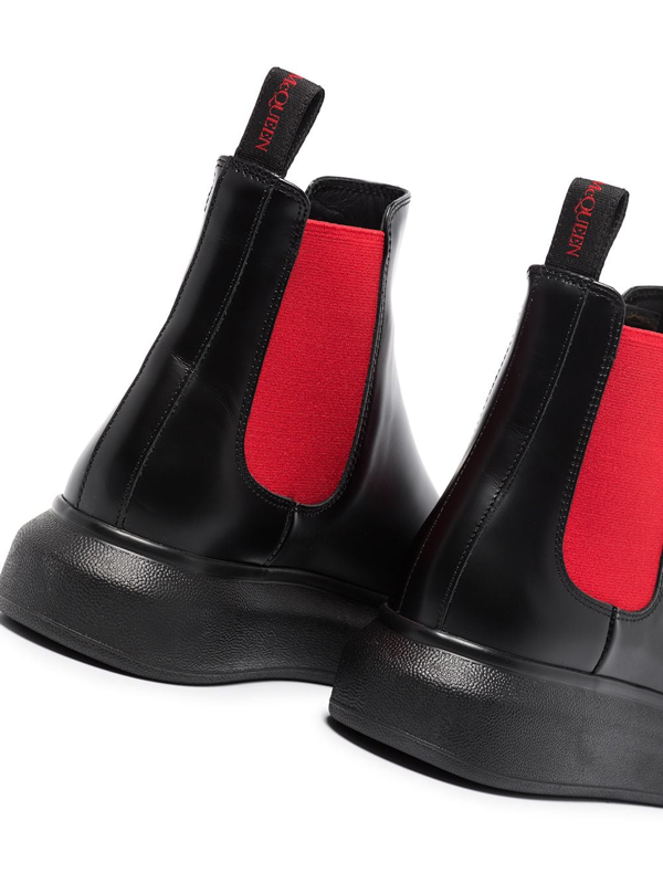 Alexander McQueen contrast-panel chelsea boots - Black