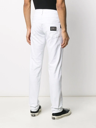 Shop Philipp Plein Supreme Low-rise Straight Jeans In White