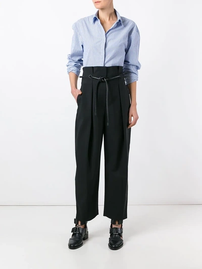 Shop 3.1 Phillip Lim Origami Pleated Trousers In Black