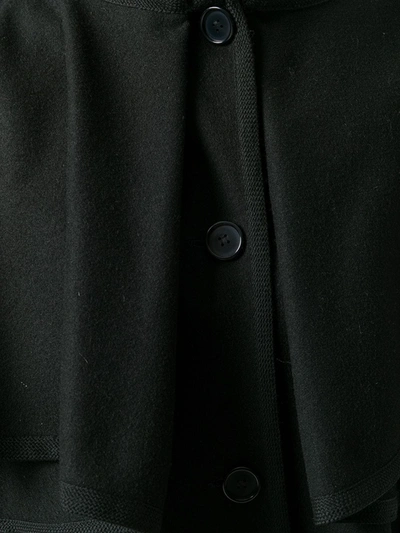 Pre-owned Saint Laurent 1970s Mid-length Cape Coat In Black