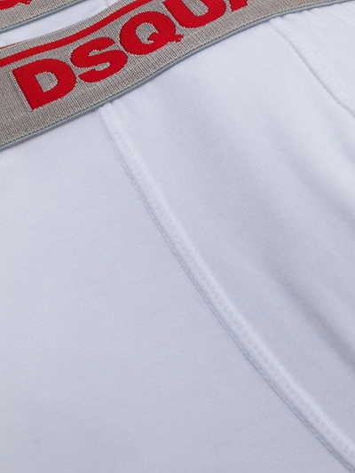Dsquared2 White Boxers Twin Pack Set In White