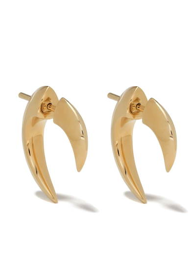 Shop Shaun Leane Mini Talon Earrings In Yellow Gold Vermeil