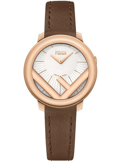 Shop Fendi Run Away Watch In Brown