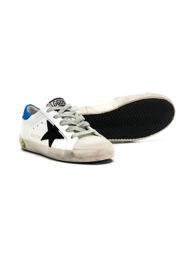 Shop Golden Goose Star Print Lace Up Sneakers In White