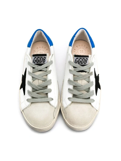 Shop Golden Goose Star Print Lace Up Sneakers In White
