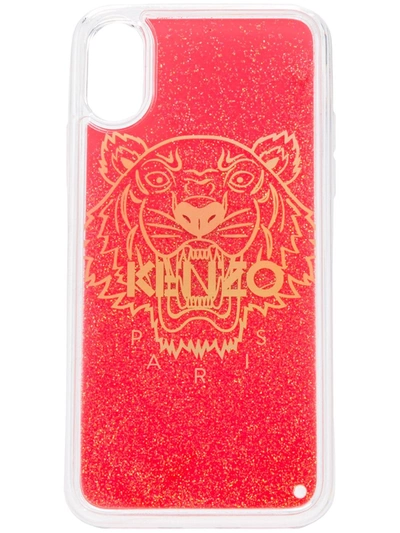 Shop Kenzo Iphone X/xs Tiger Case In Red