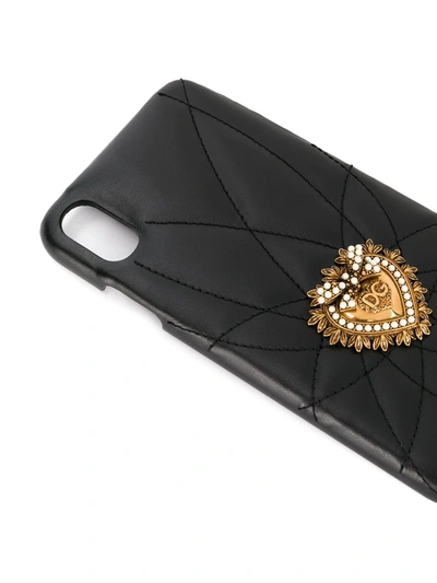 Shop Dolce & Gabbana Sacred Heart Iphone Xs Max Cover In Black