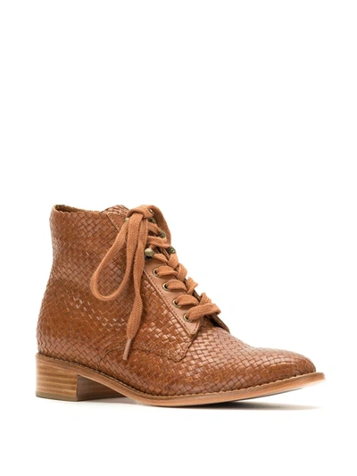 Sarah Chofakian Leather Ankle Boots In Brown