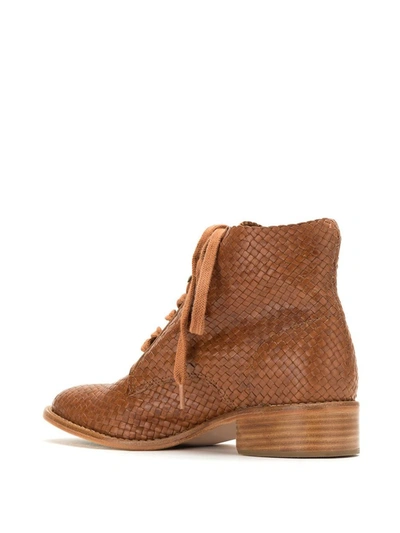 Shop Sarah Chofakian Leather Ankle Boots In Brown
