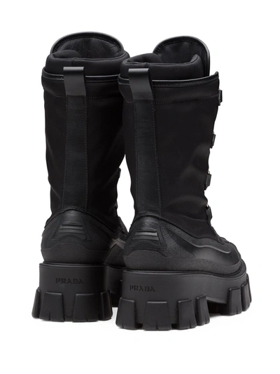 Shop Prada Monolith 55mm Combat Boots In Black