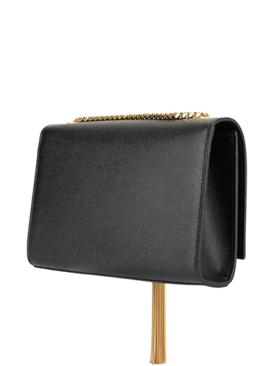 Saint Laurent Womens Green Musk Kate Medium Velvet Cross-body Bag In Black
