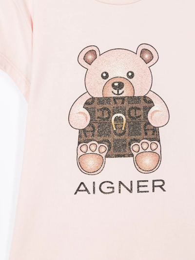 Shop Aigner Teddy Bear Print T-shirt In Pink
