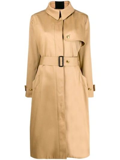 Shop Givenchy Stripe Detail Trench Coat In Brown