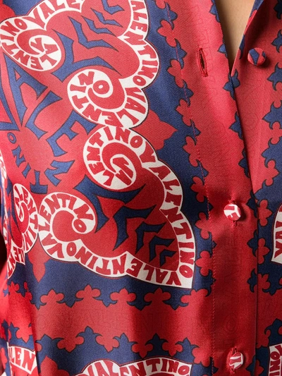 Shop Valentino Mini Bandana Print Shirt In Red