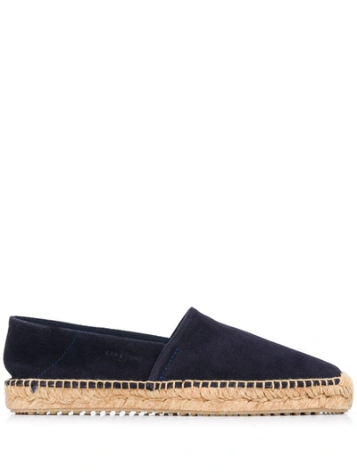 Shop Car Shoe Flat Square Toe Espadrilles In Blue