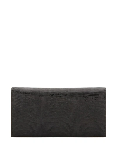 Shop Giuseppe Zanotti Embossed Logo Plaque Wallet In Black