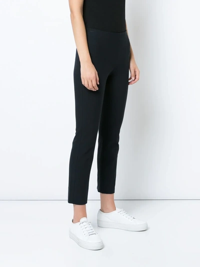 Shop Vince Cropped Trousers In Blue