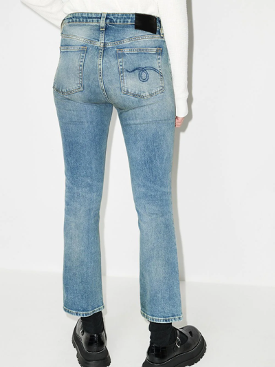 Shop R13 Mid-rise Flared Jeans In Blue