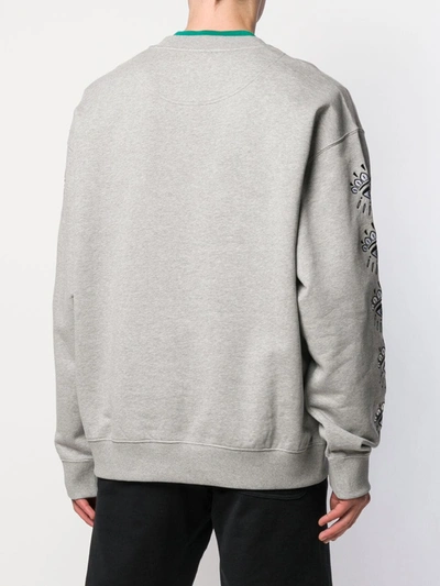 Shop Kenzo Evil Eye Printed Sweatshirt In Grey
