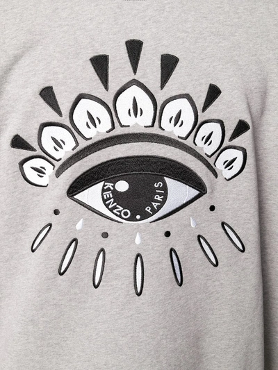 Shop Kenzo Evil Eye Printed Sweatshirt In Grey