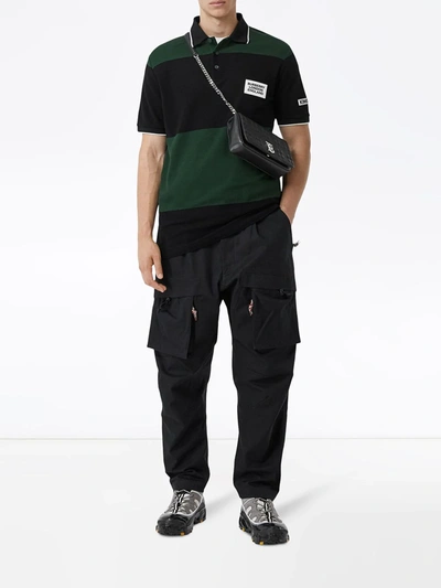 Shop Burberry Straight-leg Cargo Trousers In Black