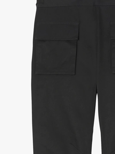 Shop Burberry Straight-leg Cargo Trousers In Black