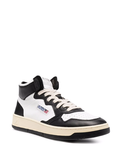 Shop Autry Medalist Colour-block High-top Sneakers In Black