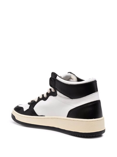 Shop Autry Medalist Colour-block High-top Sneakers In Black