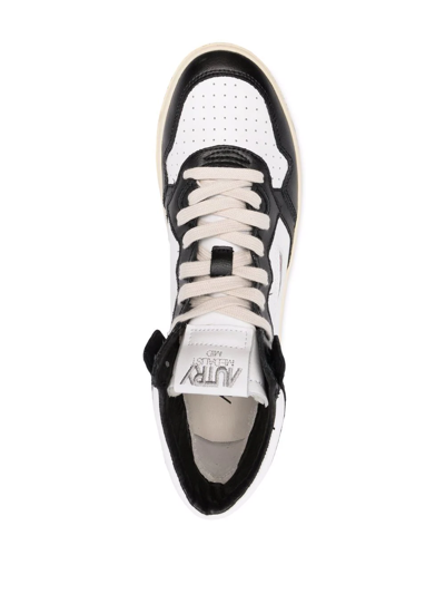 Shop Autry Medalist Colour-block High-top Sneakers In Black