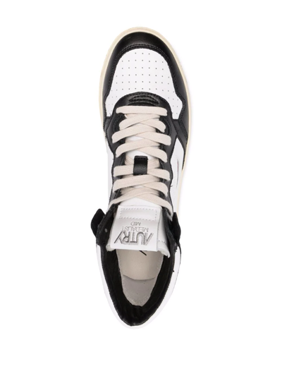 Autry Medalist Colour-block High-top Sneakers In Black
