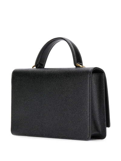 Shop Ferragamo Gancini Top Handle Bag In Black