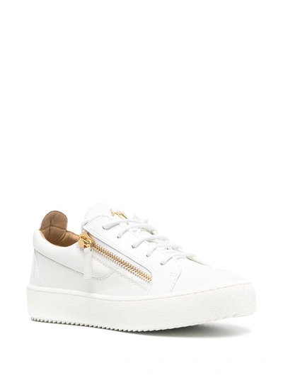 Shop Giuseppe Zanotti Gail Low-top Sneakers In White